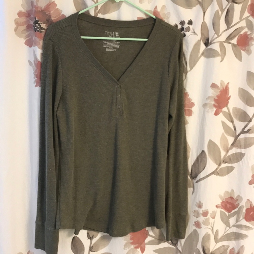 Olive Green Long Sleeve Tee